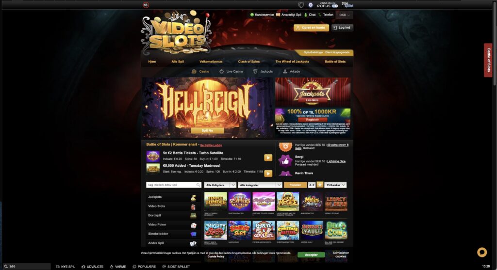 Videoslots Casino screenshot